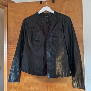Kenneth Cole Dark Brown Leather Jacket
